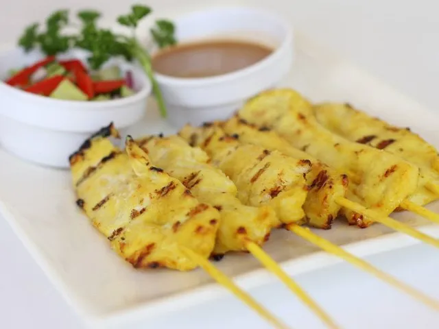 Chicken satay skewers